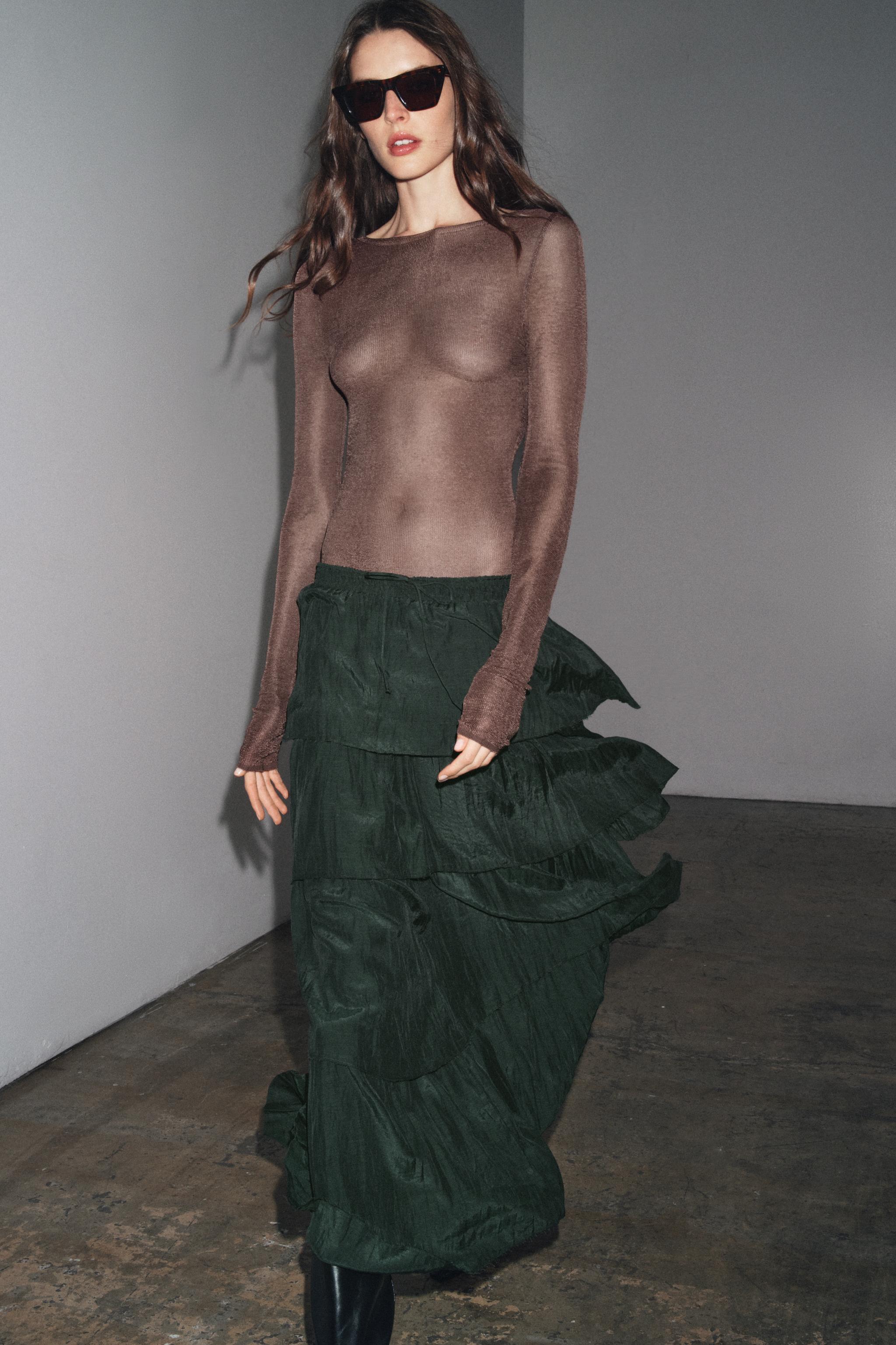 JUPE MIDI VOLANTS ZW COLLECTION